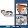 PIT66 Headlights Assembly Pair w/o Bulbs Compatible with Hyundai Elantra