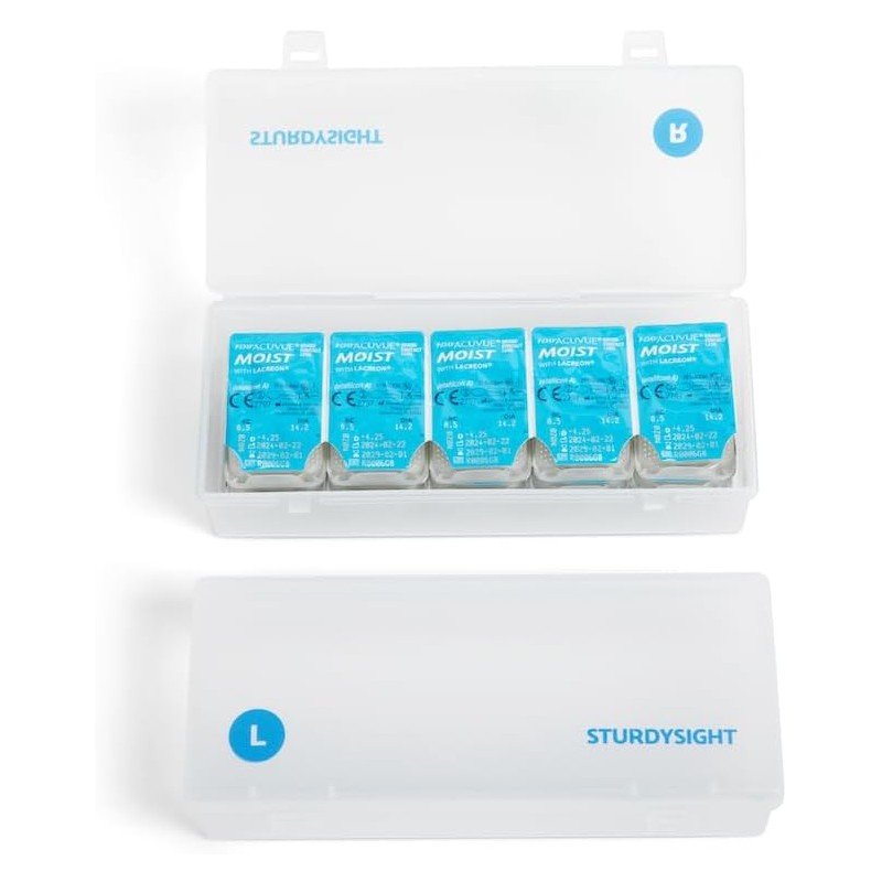 2-Pack Contact Lens Case Organizer | Holds 20 Lenses Each