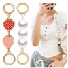 2pcs Bag Extender Chain,Metal Extender Purse Chain for Handbags,Heart &