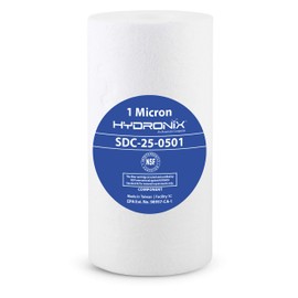 Hydronix SDC-25-0501 (2 Pack) Sediment Water Filter Cartridge 2.5" x 5", 1 Micron