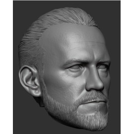 WWE CM Punk Custom 3D Print Head AEW Jazwares Scale Unpainted