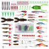 JasCherry Artificial bait with a tackle box, mixed fishing bait,