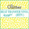 White & Yellow Leopard Spots Pattern #3 Glitter HTV 12x18