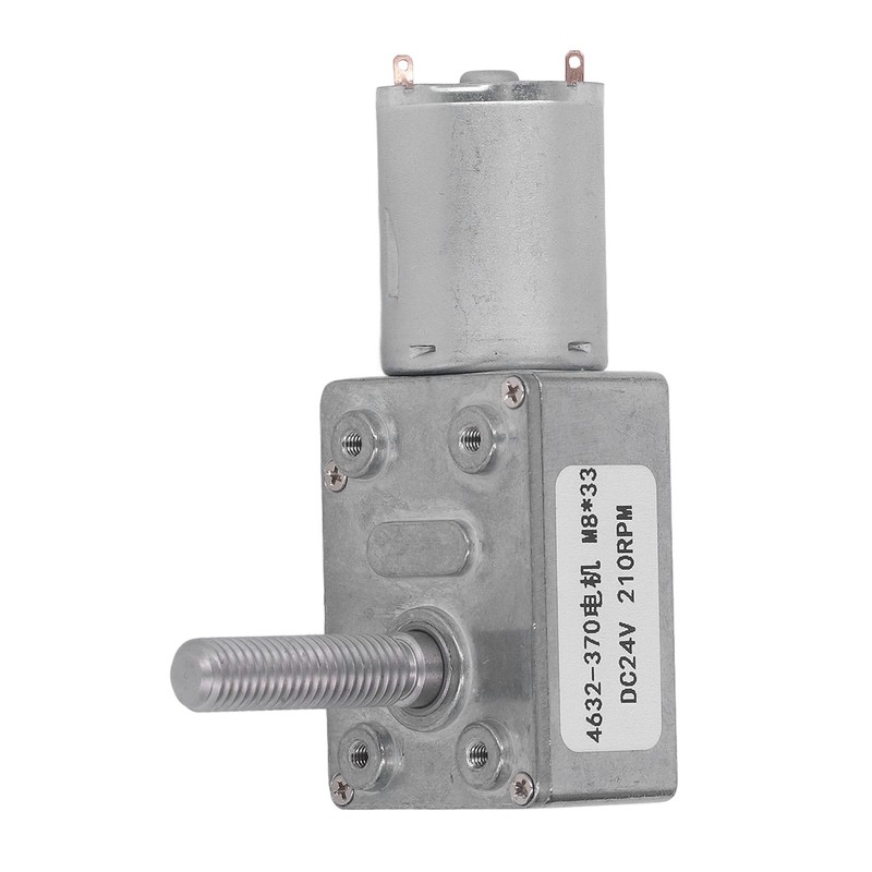 Turbo Worm Geared Motor High Torsion Micro Gearbox DC24V M8x33mm