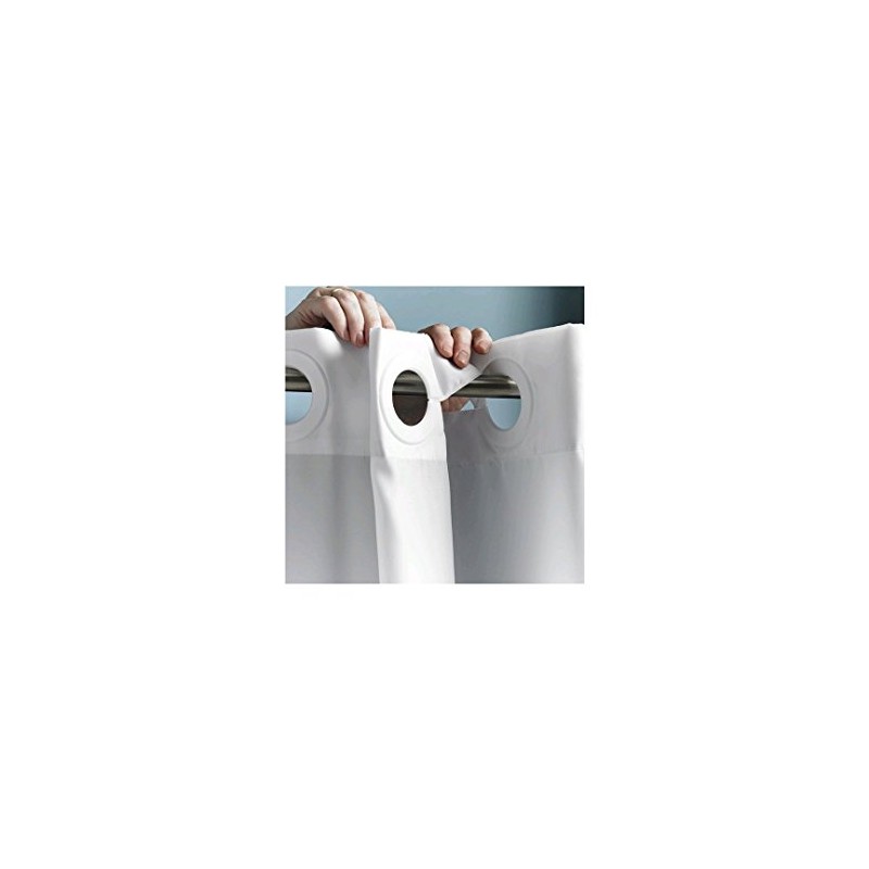 VINN DUNN Stripe Quickfit Hookless Shower Curtain,Anti Bacterial And Anti