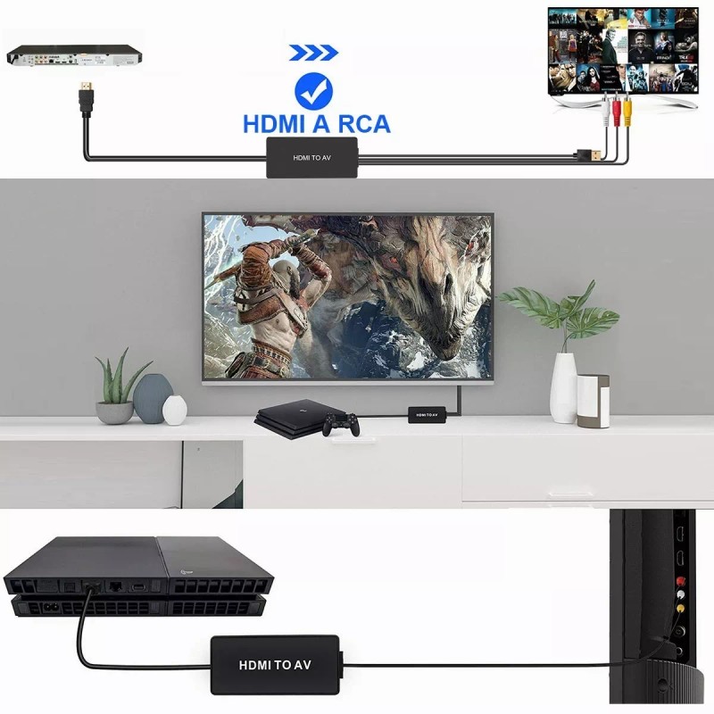 Gomia Hdmi Un Convertidor De Rca, Hdmi Av Compuesto Un