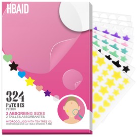 Hydrocolloid Pimple Patches for Face (Invisible & Colorful) - 324 Count 3 Shapes 4 Sizes Acne Patches Precise Matches Different Size, Fast Healing & Hypoallergenic, Day & Night Use
