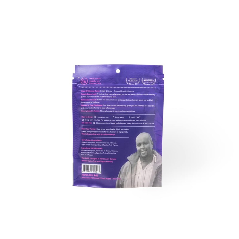 JusTea PURPLE RAIN | Loose Leaf Purple Tea | Recyclable