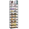 OYREL Sturdy Metal Shoe Rack Organizer,Narrow Shoe Racks for Closets,