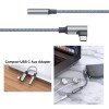 DCHAV Right Angle USB C to 3.5mm Audio Adapter Headphone