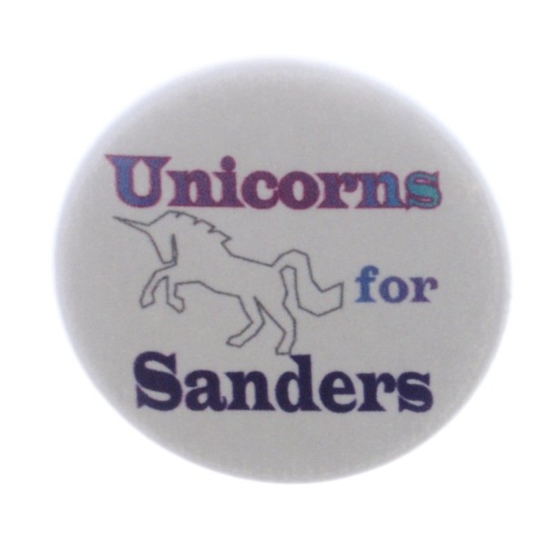 Unicorns for Sanders 2.25” Bottle Opener w Keyring Campaign Vote Election Bernie
