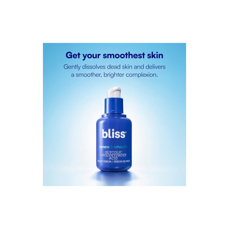 Bliss Renew & Smooth Sérum de noche, resurfacing suero facial