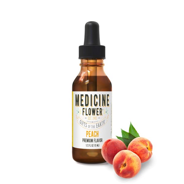 Medicine Flower Flavor Extract Natural Peach - Culinary Use - .5 Ounce