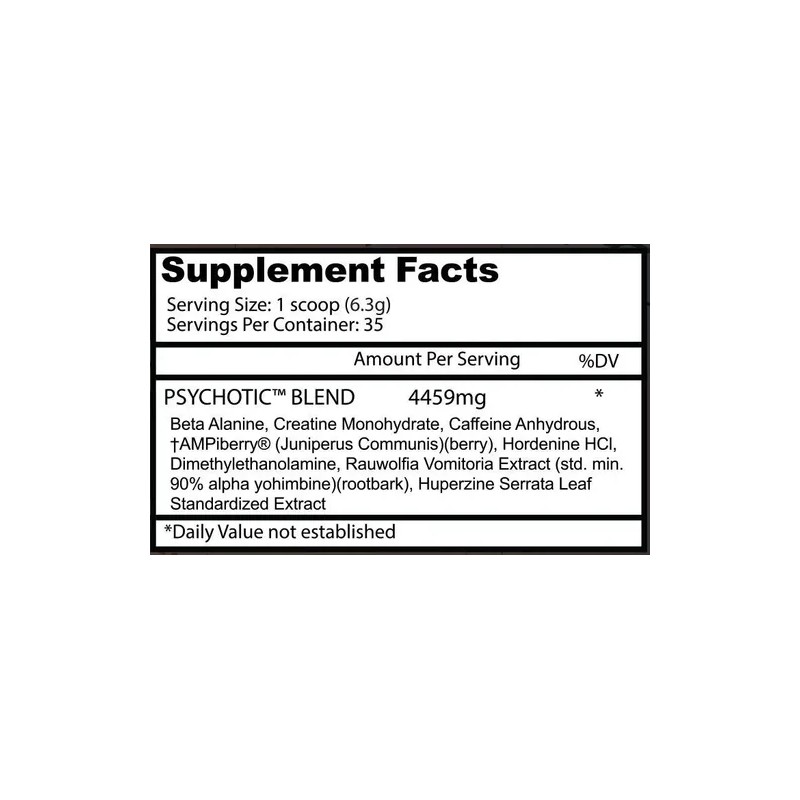 Suplemento Insane Labz Psychotic Gold 35 Servicios Naranja