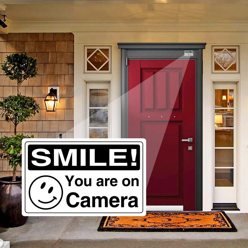 STNRST-IN 12 Pcs Smile You're on Camera Signs Stickers, 8