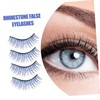 Baluue Sets Long Dramatic Fake Lashes Rhinestones Easy to Apply