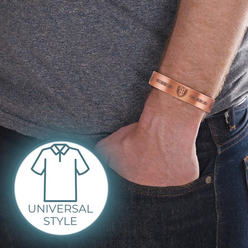 Willis Judd Knights Templar Cross Men's Pure Copper Magnetic Adjustable