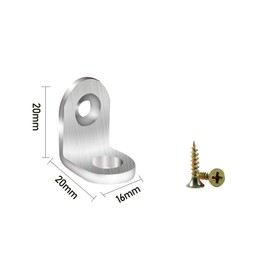 25 PCS Corner Braces 20mm Heavy Duty L Bracket Small 90 Degree Right Angle Brackets Stainless Steel Corner Bracket Shelf Brackets L Fixing Brackets Corner Connectors Joint Fastener for Wood Table Desk