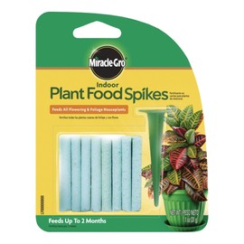 Miracle-Gro Indoor Plant Food Spikes, Includes 24 Spikes - Continuous Feeding for all Flowering and Foliage Houseplants - NPK 6-12-6