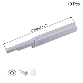 uxcell Magnetic Touch Catch Latch Push To Open System Damper Buffer for Cabinet Door Cupboard Gray 10 Sets