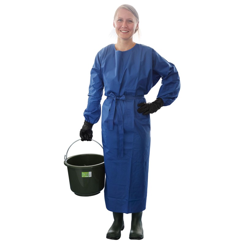 Kerbl Milking Apron Washing Apron Veterinary Apron with Sleeves, Navy,
