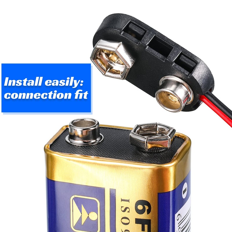 BBTO 9v Battery Connector 9v Battery Connector Clip Long Cable