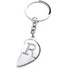 BRUBAKER Partner Pendant Keyring Broken Heart + Engraving with Your