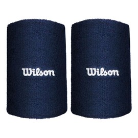 Wilson U Wide Terry Wristbands Classic Navy Unisex Sweatband Dark Blue