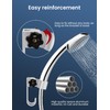 Strong Adhesive and Waterproof Shower Head Holder, Adjustable Handheld Shower
