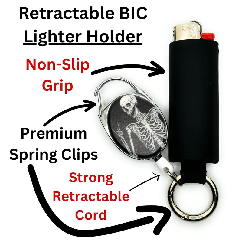 Retractable Lighter Holder for BIC Lighters | Retractable Leash Case