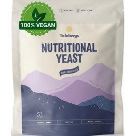 Twinbergs Non-Fortified Nutritional Yeast Flakes 800g, Vegan Nooch, High in Protein with All 9 Essential Amino Acids, Source of B-Vitamins, Ideal for Silken Tofu Sauces, Cheesy Pasta, Baked Potatoes