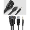 URWOOW 1M 3ft 3.5mm & USB 3.0 AUX Extension Mount