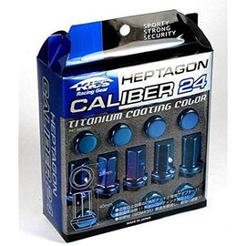 Project Kics WHPC01 Blue Lug Nut (Titanium Caliber), 1 Pack