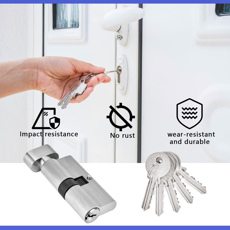 RVSWIHFA Pella Storm Door 70mm Solid Brass Lock Cylinder -