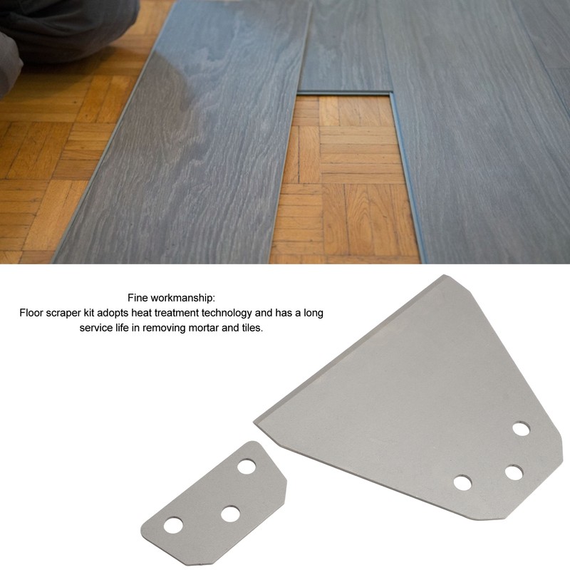 6in Floor Scraper Bit Spring Steel Round Shank 2 Grooves