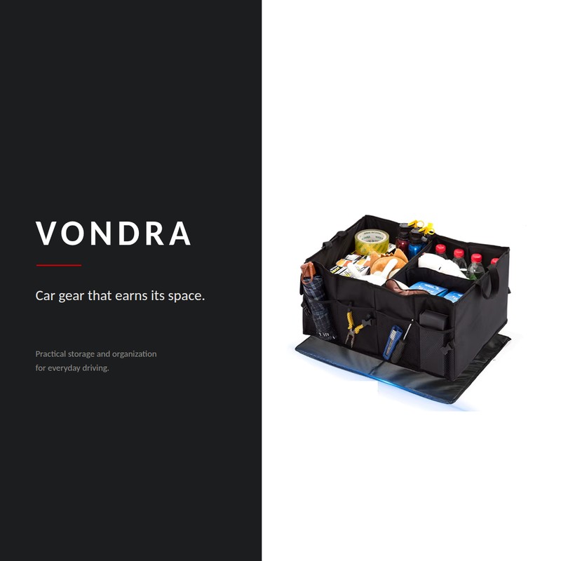 Car Trunk Storage Box for Cargo Organization – Folding Design