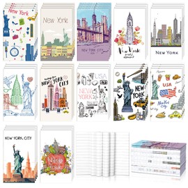 Sherr 48 Pcs American City Mini Notebook Journals Bulk Souvenirs and Gifts Notepad for Traveler Gift(New York Theme)