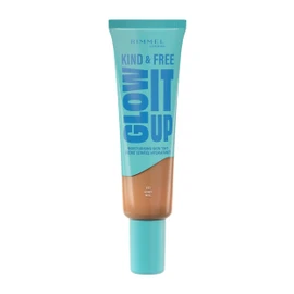 Rimmel London Kind & Free GLOW IT UP Moisturizing Foundation 303, Honey, Beruhigt empfindliche Haut, Gesund und strahlender Teint, Spendet Feuchtigkeit für den ganzen Tag, 30 ml