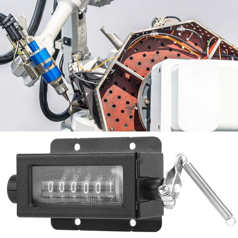 6 Digits Manual Tally Counter D94-S 0-999999 Resettable Mechanical Pulling