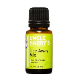 Uncle Harry's Natural Products Lice Away Mix Aromatherapy Synergy Blend, Can Help Eliminate Adult Head Lice and Eggs with Pure Plant Essences, No Harsh Chemicals, 0.5 Fluid Ounce