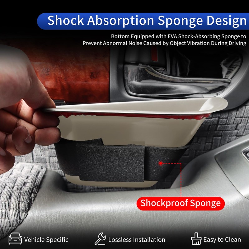 VLSDJ 4 Pieces Car Interior Door Storage Box Suitable for