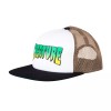 Creature LOGO Skateboard Snapback Trucker Hat WHITE/TAN/BLAC