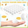 Menkxi 120 Pcs Plastic Easter Eggs with Clear Cartons for