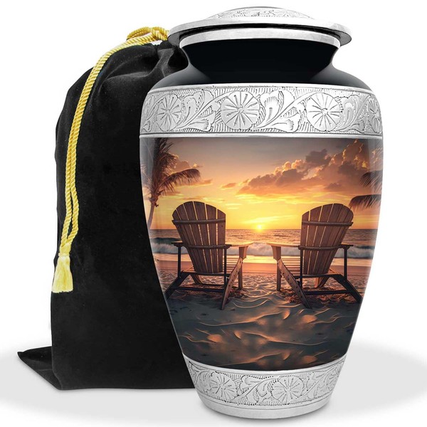 Beach Urn for Human Ashes | Large Handcrafted Funeral Memorial
