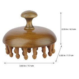 FRCOLOR Wood Scalp Massage Comb Handheld Hair Massager Scalp Head Body Trigger Point Massage Tool Gua Sha Massager Comb for Body Relief