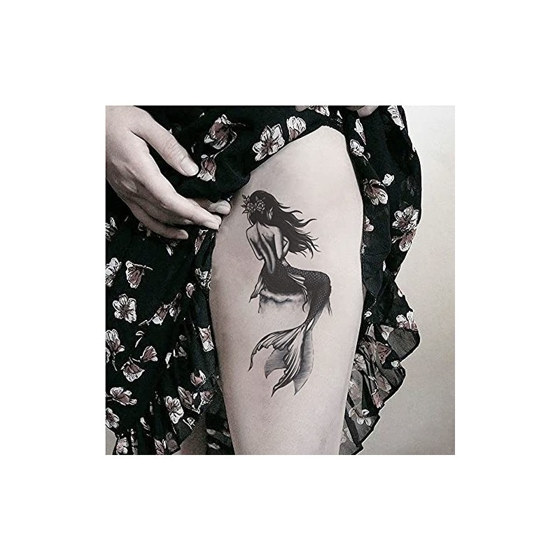 DaLin Large Temporary Tattoos, 4 Sheets (Mermaid 6)