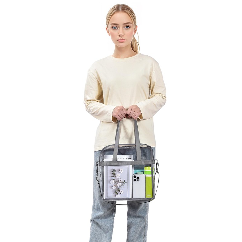 Oraben Clear Bag Stadium Approved 12x6x12 Clear Tote Bag with