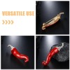 LIFKOME 2pcs Chili Pepper Brooch Pin Unique Vegetable Lapel Pins