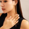 Bow Drop Dangle Earrings for Women Girls, Tassel Dangly Chain