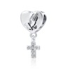 YQSLIN Faith Cross Heart Charm Bible Christian Religious Power of
